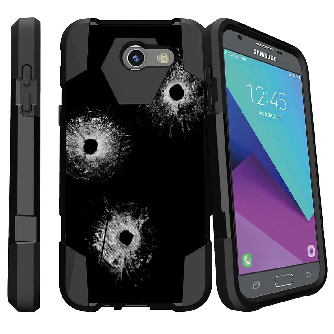 For Samsung Galaxy J3 Emerge | J3 (2017) J327 Dual Bumper Case Stand ...