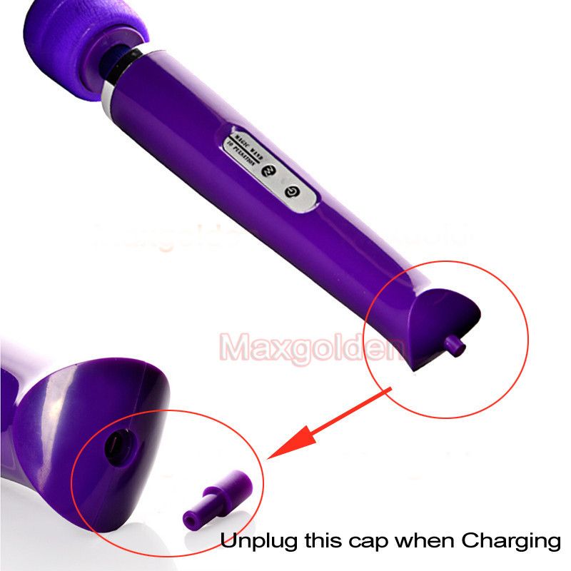 Cordless Rechargeable 20 Speed Magic Wand Massager Personal Massager