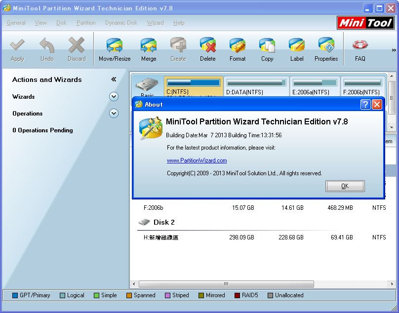 Minitool Partition Wizard 5.2