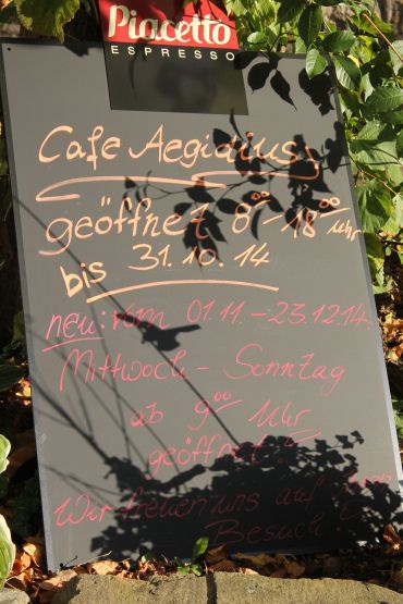 Öffnungszeiten Café Aegidius