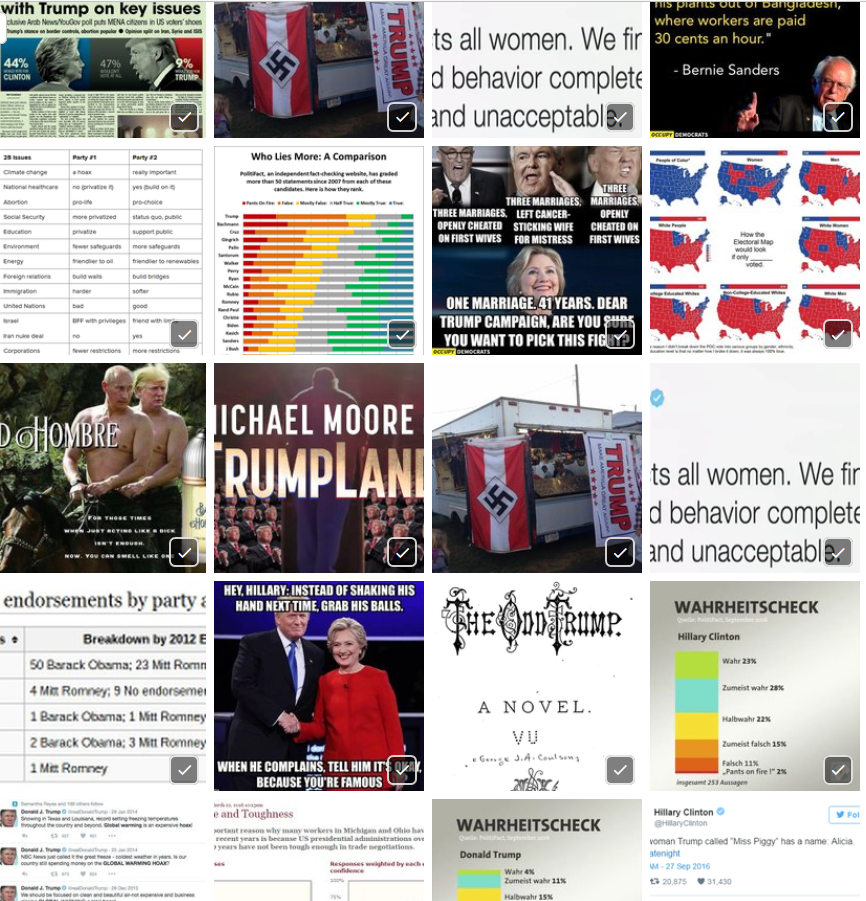 Mems, Fotos & Monatgen zur US-Präsidentschaftswahl 2016