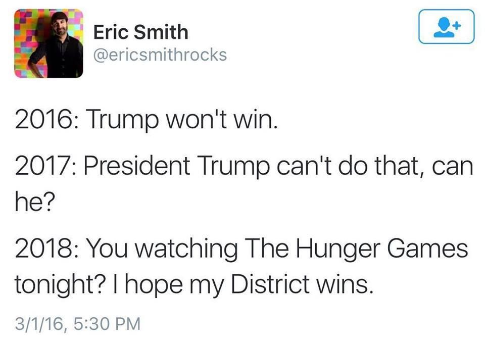 Eric Smith auf Twitter über Donald Trump