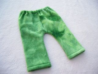 Green Tie Dye Newborn Fleece Longies