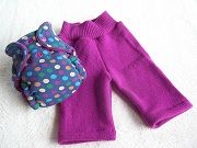 Party Polka Dots Newborn Hybrid Diaper and Small Repurposed Wool Longies