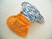 Cityscape with Half Orange CV Newborn Hybrid Cloth Diaper