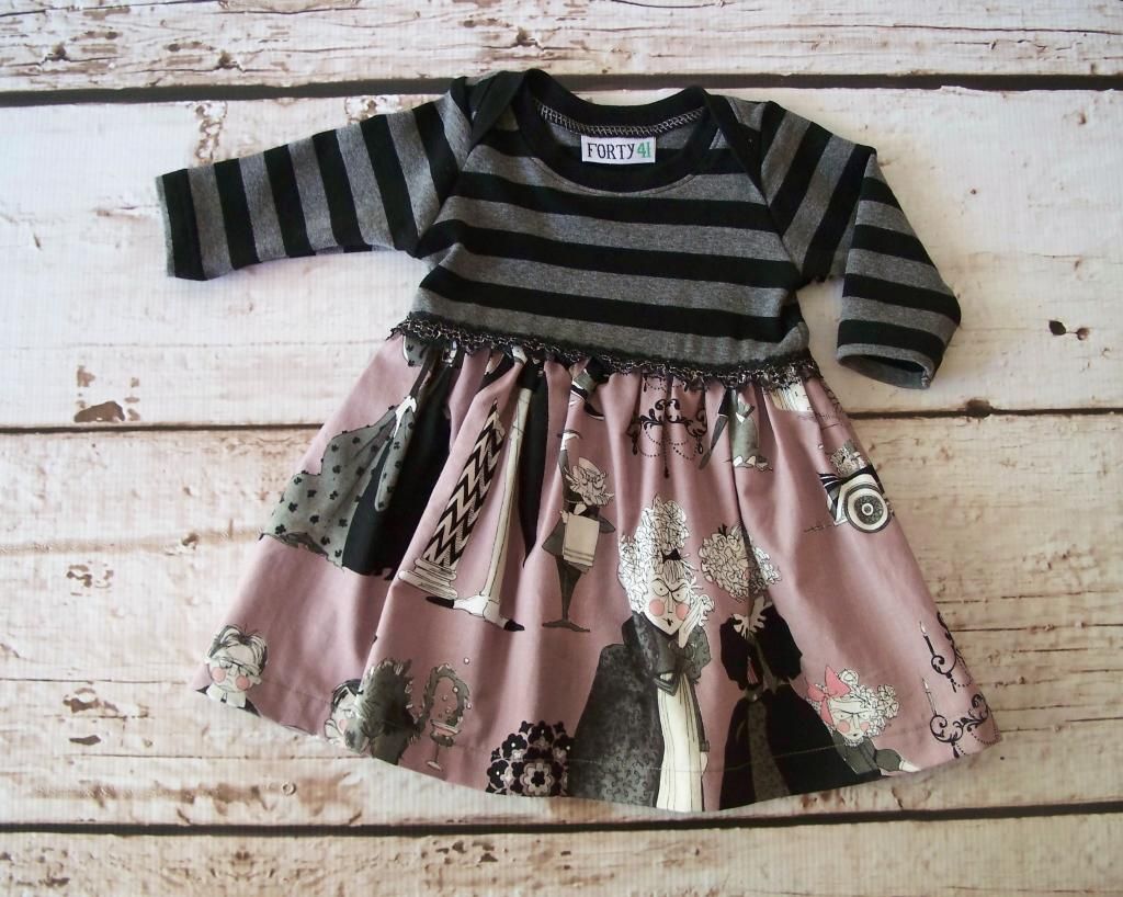Forty41 Ghastlies Infant Dress with Vintage Lace (0-3 Months)