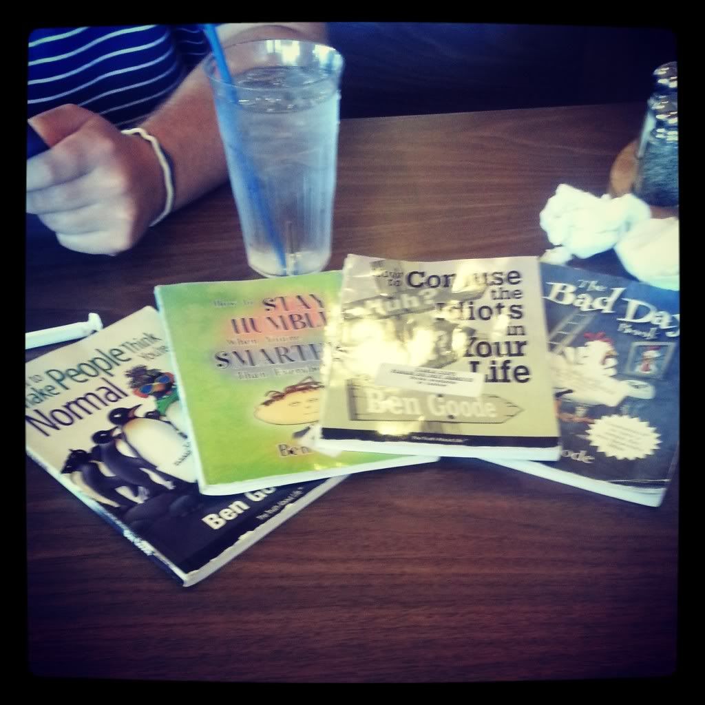 Ben Goode books at the Chuck Wagon in Laramie, Wyoming