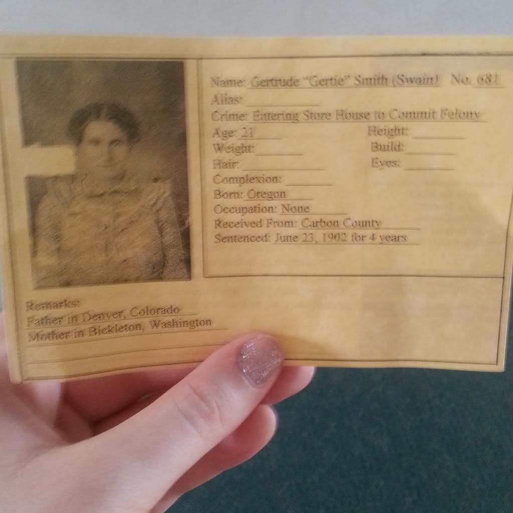 Prisoner of the Day at Wyoming State Territorial Prison