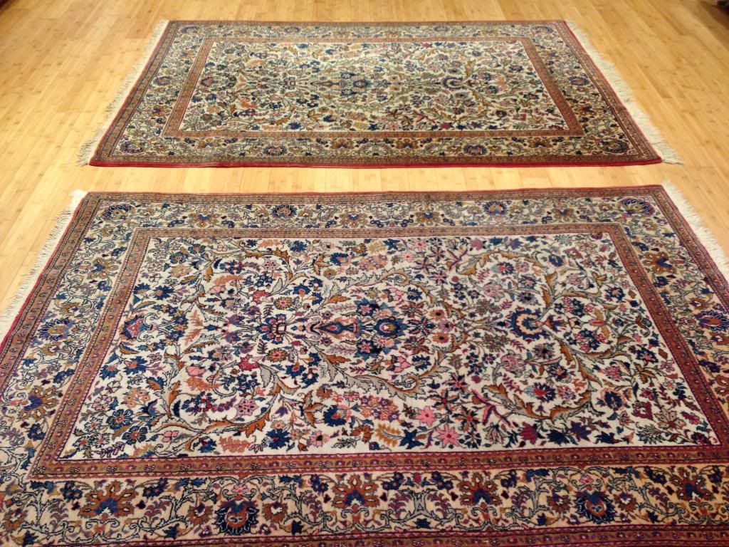 Antique Persian Kashan Pair rug rugs Ardakan Tabriz keshan Isfahan size