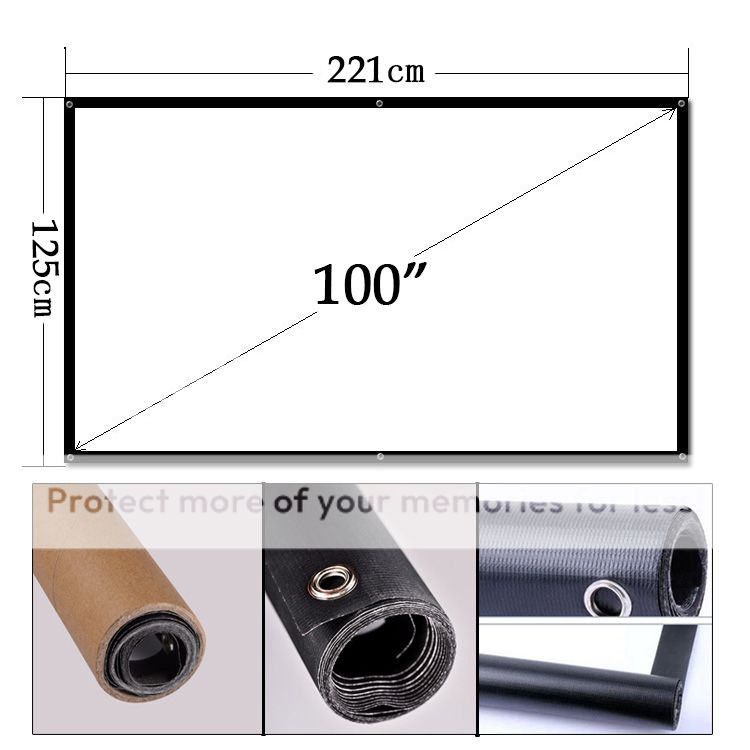 100 inch projector screen