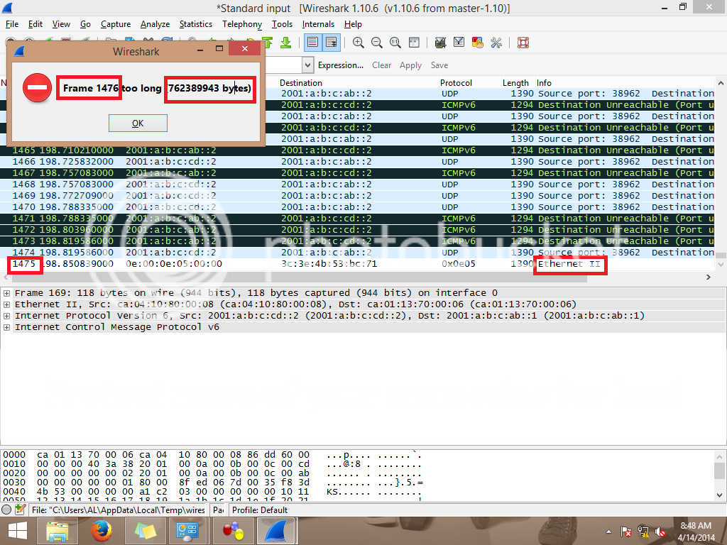 use wireshark to examine ethernet frames topology