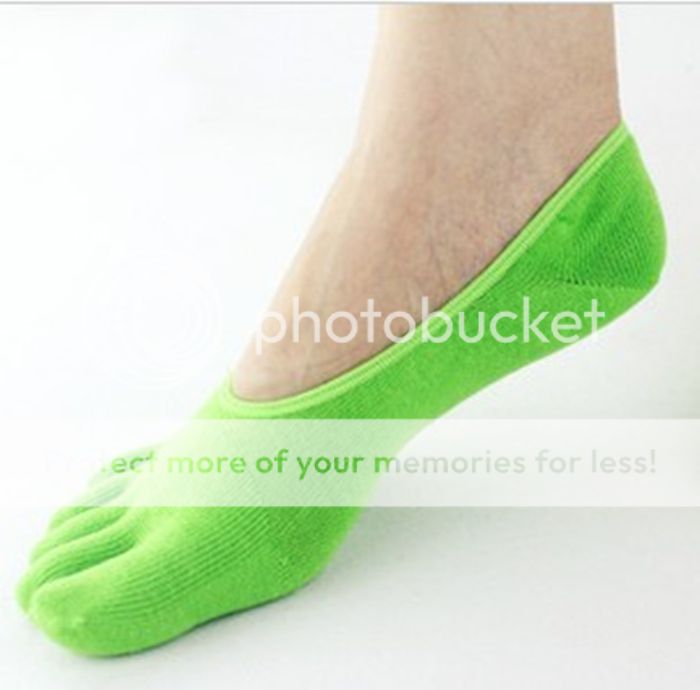 New Women's Cotton Socks Conceal Five Finger Socks Boat Socks Toe Socks 5 Pairs